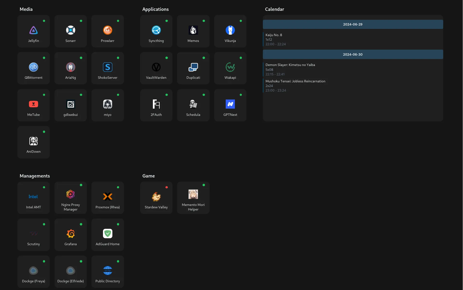 Home Server Dashboard